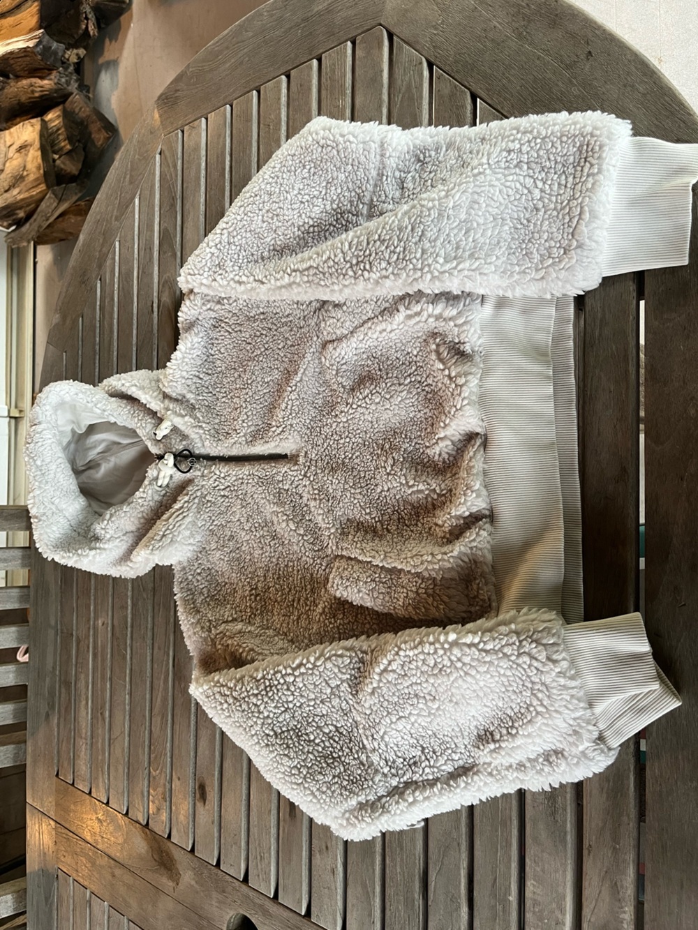 Lululemon - Cozy Cream Sherpa Half-Zip Hoodie
